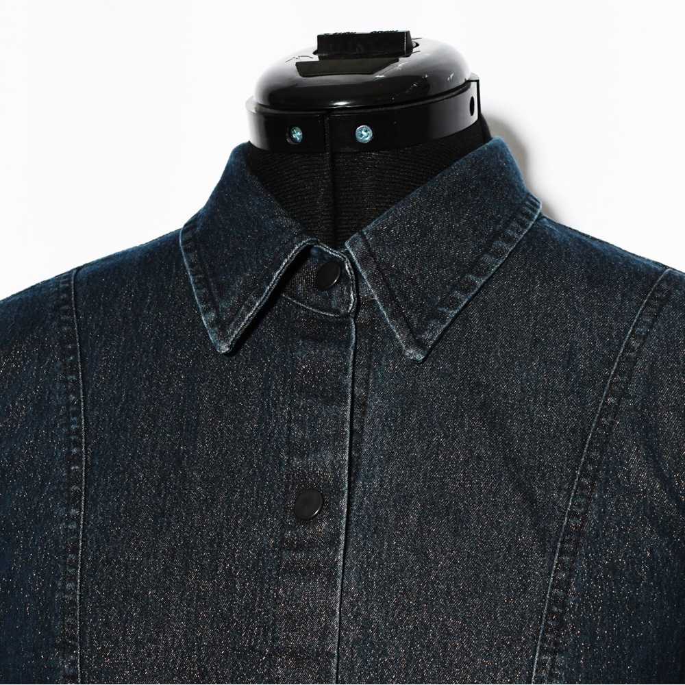 Copper Denim Button Down Dress - Picture 2 of 4
